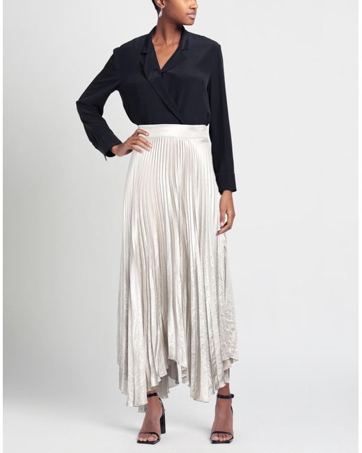 Rossopuro White Light Maxi Skirt Polyester