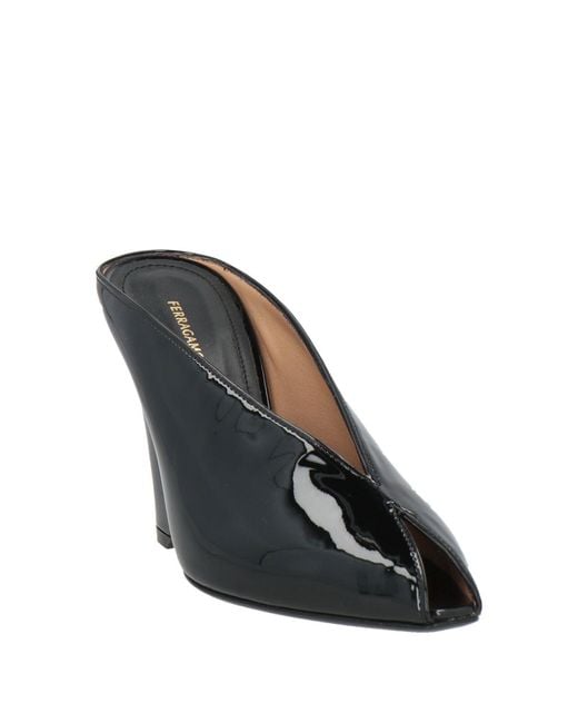 Ferragamo Black Mules & Clogs Leather