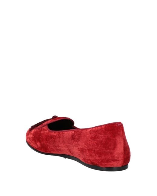 Charles Philip Red Loafers Textile Fibers