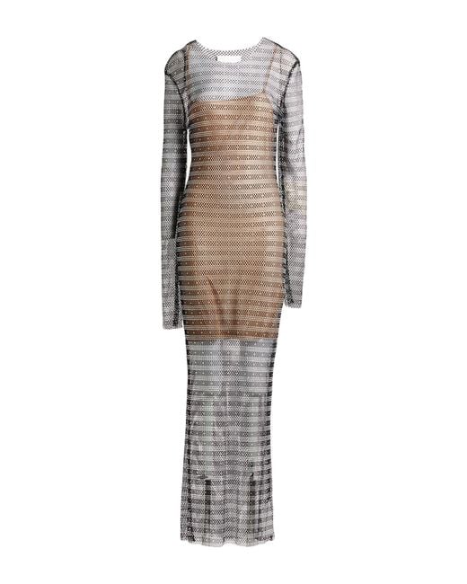Genny Natural Maxi Dress Polyester, Elastane