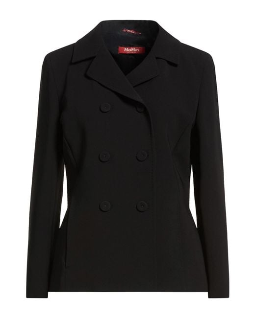 Max Mara Black Blazer Triacetate, Polyester