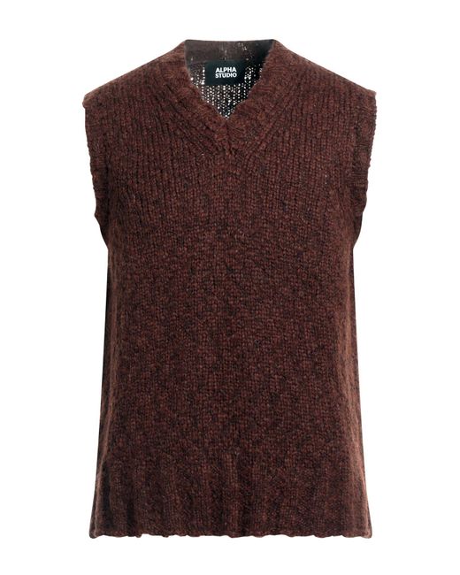 Alpha Studio Brown Jumper for men