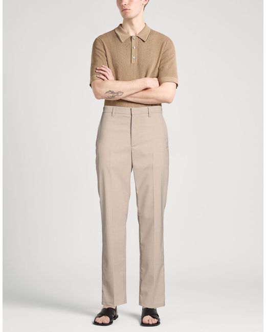 Department 5 Natural Taupe Pants Polyester, Virgin Wool, Elastane for men
