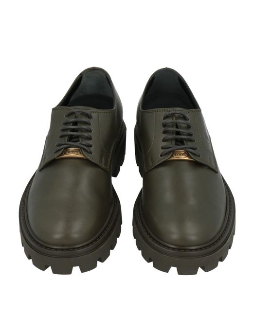 Tod's Gray Lace-Up Shoes Leather for men