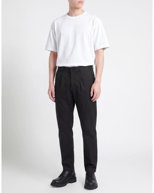 Department 5 Black Pants Cotton, Modal, Elastane for men