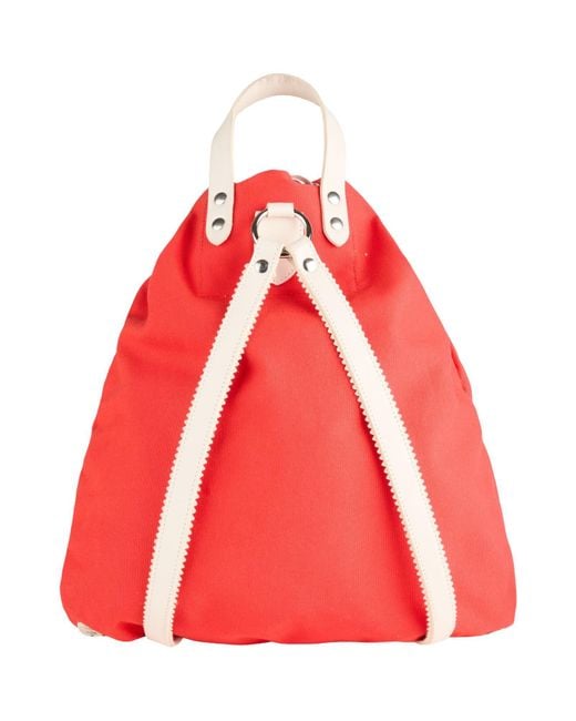 Zilla Red Backpack Cotton, Leather