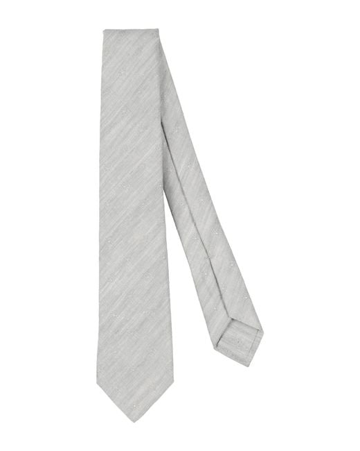 Kiton White Light Ties & Bow Ties Silk for men