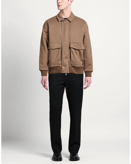 WOC WRITING ON COVER Brown Jacket Polyester for men