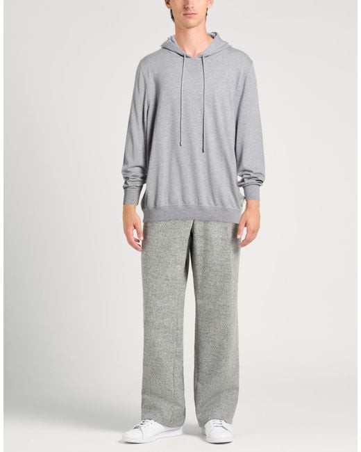 Gran Sasso Gray Athleisure Sweater Virgin Wool for men