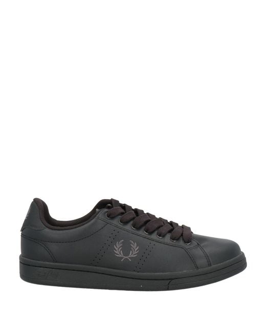 Fred Perry Black Sneakers Leather for men