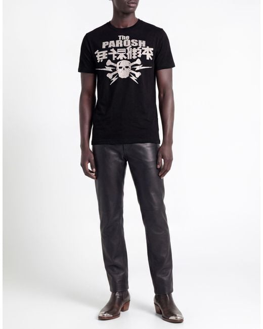 P.A.R.O.S.H. Black T-Shirts for men