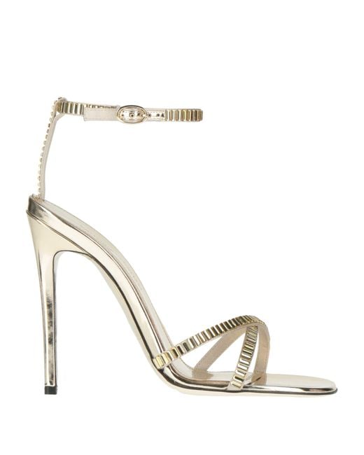 Victoria Beckham Metallic Sandals Textile Fibers