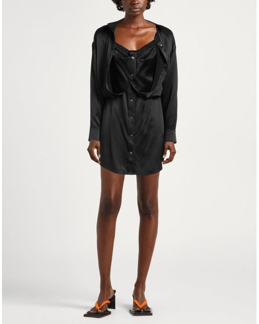 T By Alexander Wang Black Mini-Kleid