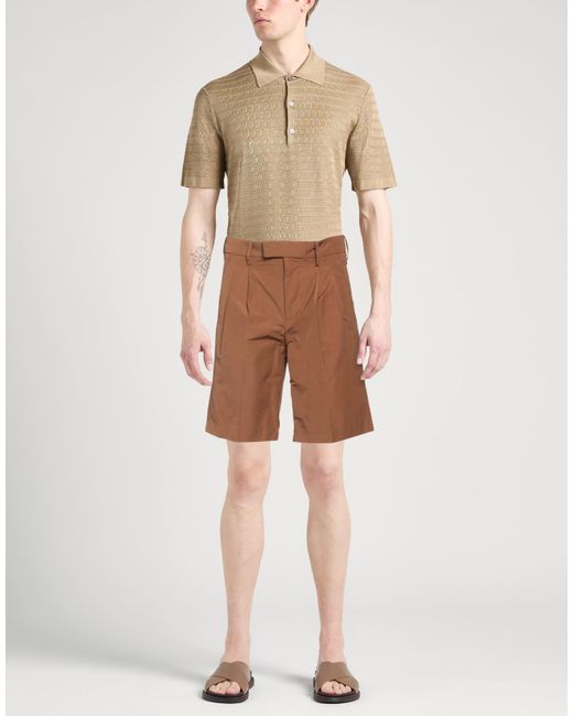 Roberto Collina Brown Shorts & Bermuda Shorts for men