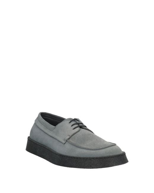 Pantanetti Gray Lace-Up Shoes for men