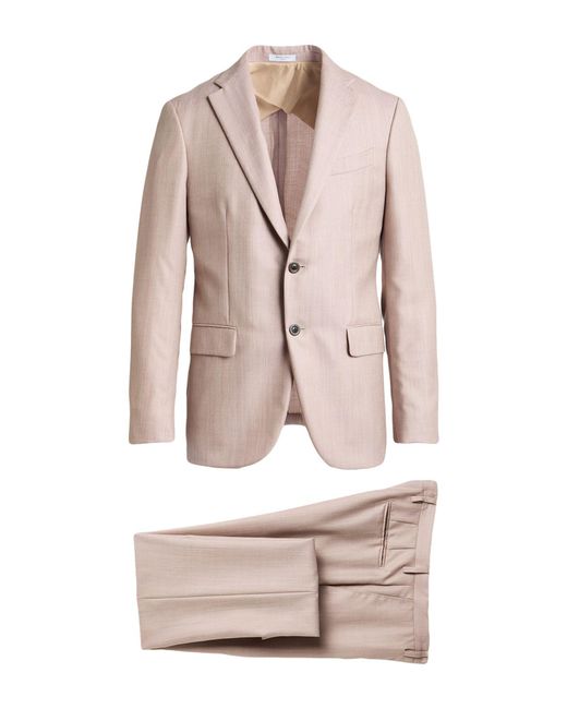 Boglioli Pink Suit Virgin Wool, Silk for men