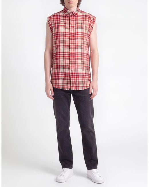 Ferragamo Red Shirt Cotton, Silk for men