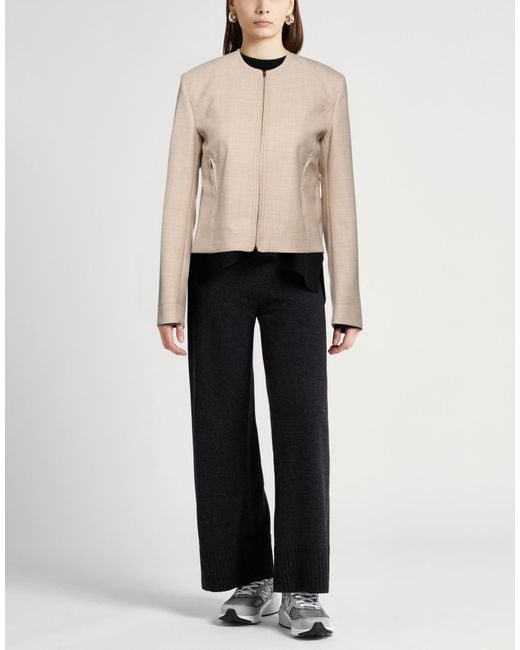 Agnona Natural Jacket Wool, Elastane, Metal