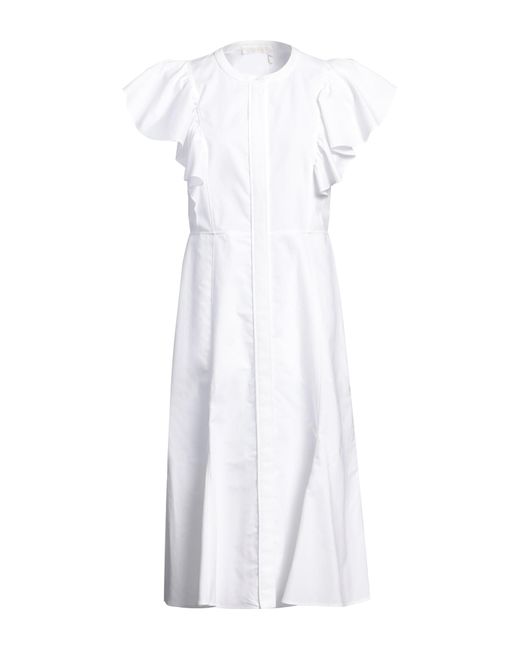 Vestido midi Chloé de color White
