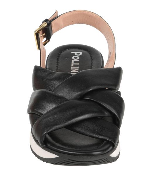 Pollini Black Sandals