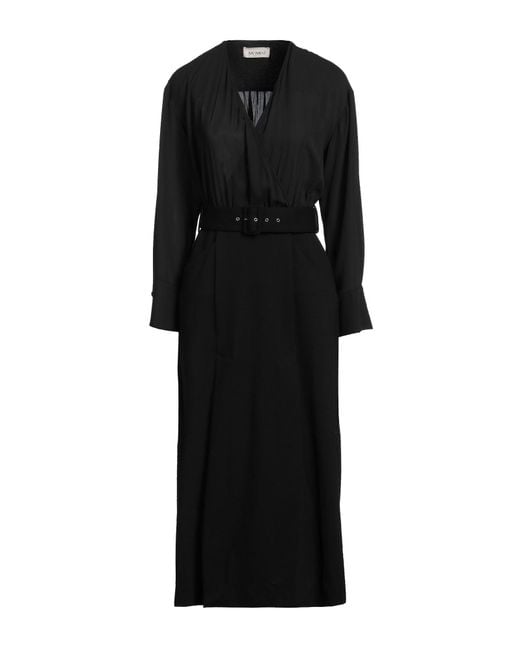 MEIMEIJ Black Midi Dress Viscose, Polyamide, Elastane