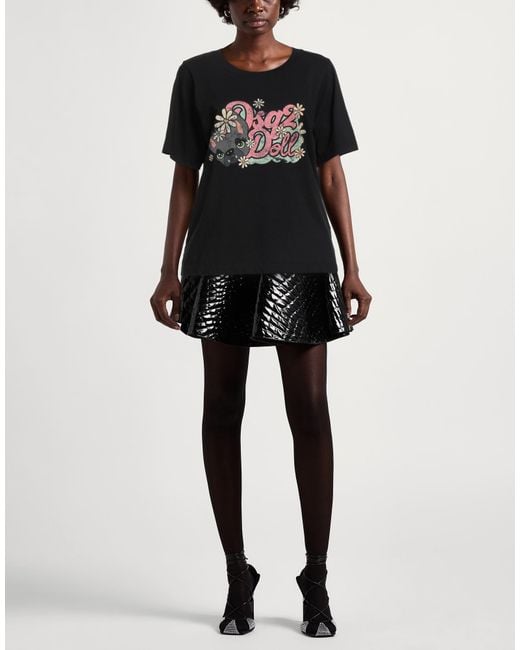 DSquared² Black T-Shirt Cotton, Elastane