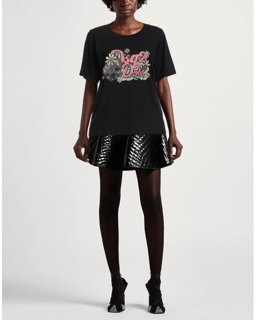 DSquared² Black T-Shirt Cotton, Elastane