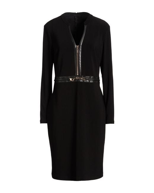 Joseph Ribkoff Black Midi Dress Polyester, Elastane