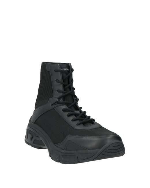 Emporio Armani Black Trainers for men