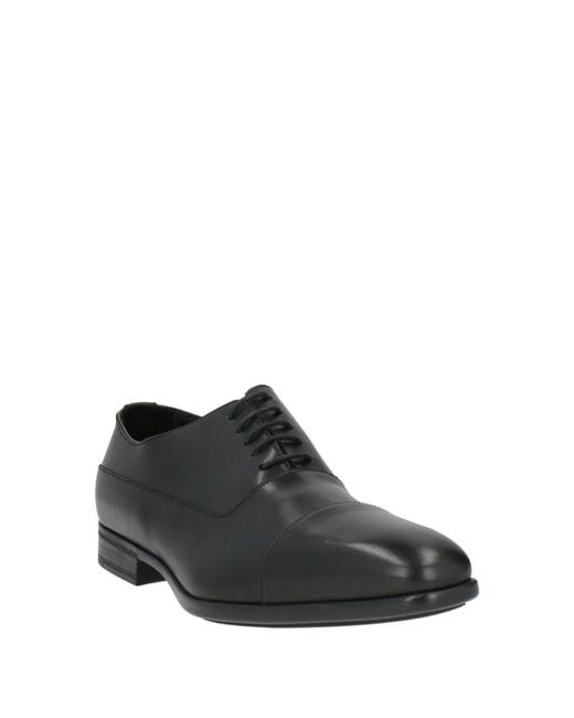 Doucal's Black Lace-Up Shoes Calfskin for men