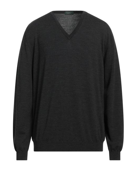Zanone Black Sweater for men