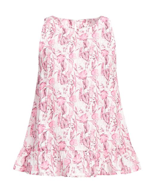 120% Lino Pink Fuchsia Top Linen