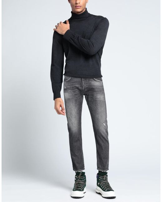 Dondup Gray Charcoal Jeans Cotton, Lyocell, Elastane for men