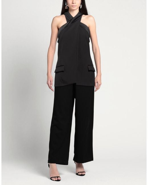 SILENCE LIMITED Black Tailored Vest Polyester, Elastane