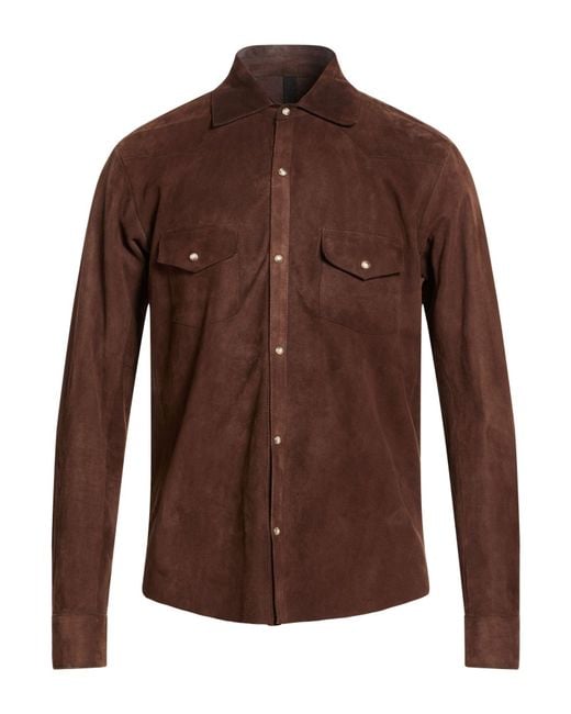 Chemise Tagliatore pour homme en coloris Brown
