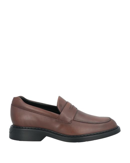 Hogan Brown Loafers Leather for men