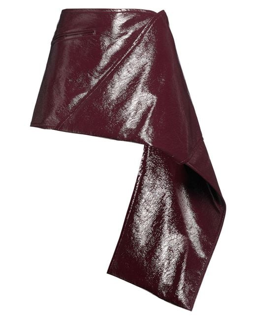 Courreges Purple Mini Skirt Cotton, Polyurethane, Elastane