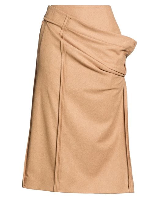 THE GARMENT Natural Midi Skirt Recycled Wool, Polyamide, Lyocell