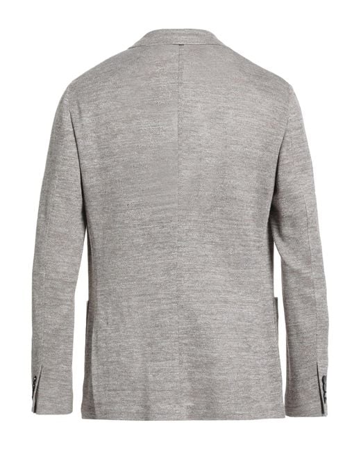 Ferragamo Gray Blazer Linen, Polyamide for men