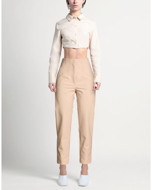 Soallure Natural Pants Polyester, Elastane
