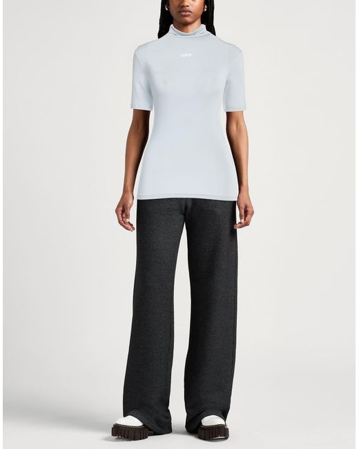 Off-White c/o Virgil Abloh Blue T-Shirt Viscose, Elastane
