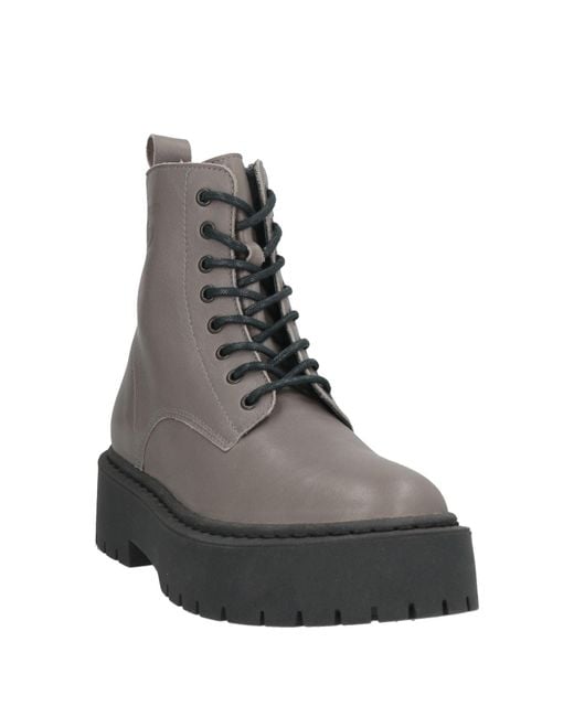 Cerruti 1881 Gray Ankle Boots Calfskin