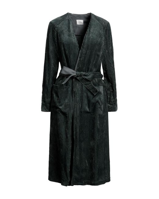 Alysi Black Overcoat & Trench Coat
