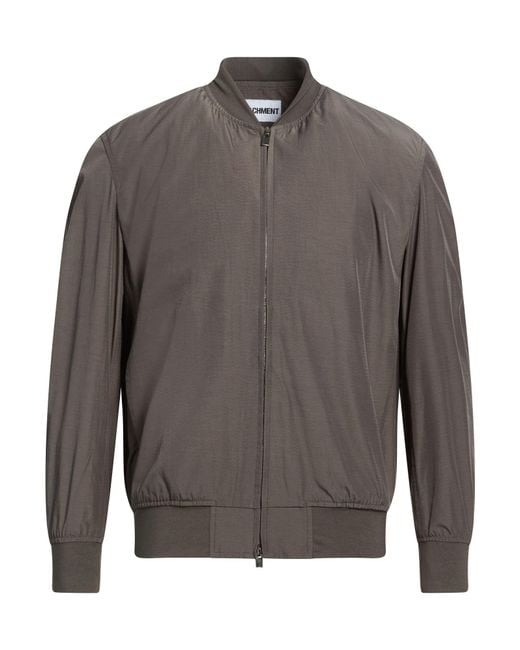 Attachment Gray Jacket Nylon, Cotton for men