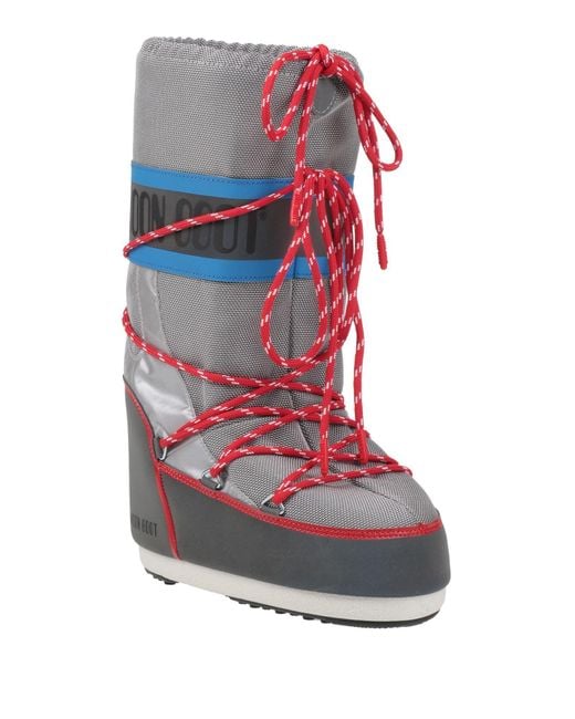 Moon Boot Gray Boot Textile Fibers, Synthetic Material