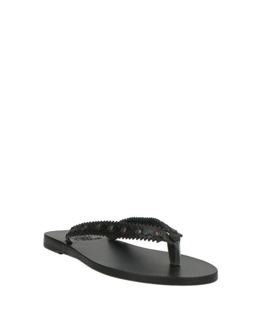 Ancient Greek Sandals White Thong Sandals