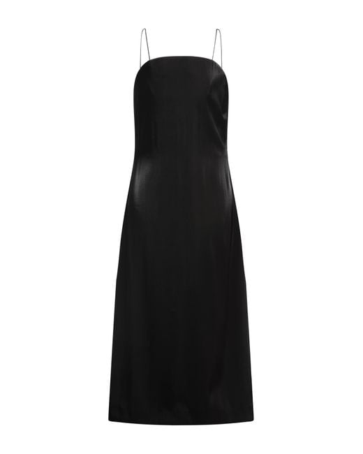 Jacquemus Black Viscose-Blend Bodycon Midi Dress
