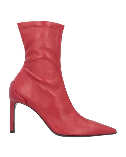 Courreges Red Ankle Boots