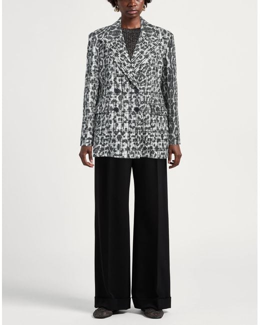 Gaelle Paris Gray Blazer Acrylic, Polyester, Viscose, Cotton, Metallic Fiber