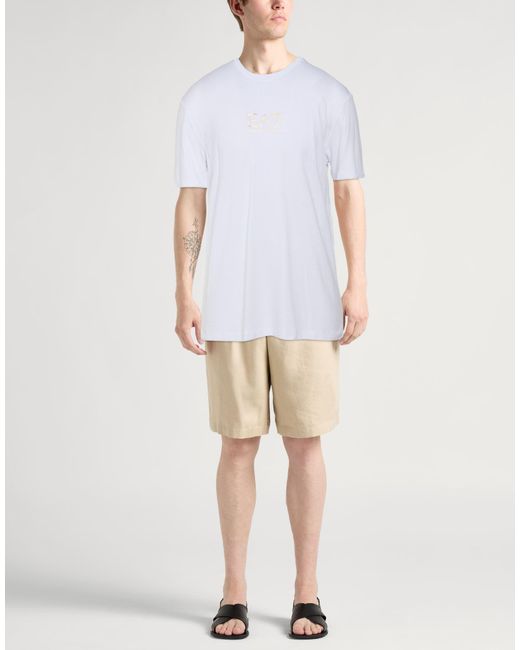 Emporio Armani White T-Shirt Viscose, Polyamide, Elastane for men